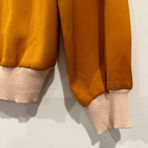 3.1 Philip Lim for Target Orange Leopard Print Long Sleeve Blouse Size LG - Picture 3 of 9